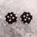 ANDREW GN CRYSTAL AND PEARL EARRINGS CLIP ON EARRINGS