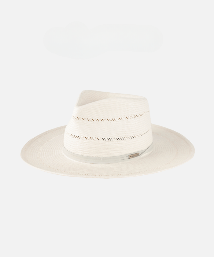Arlo Grey Band - Straw Teardrop Fedora - BLEMISHED - GIGI PIP