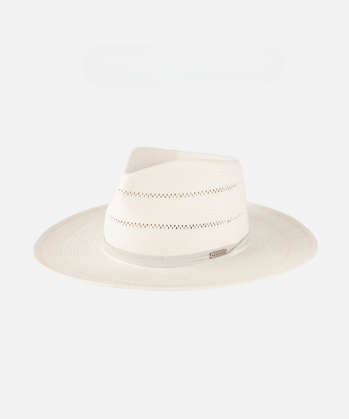 Arlo Grey Band - Straw Teardrop Fedora - BLEMISHED - GIGI PIP
