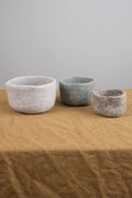 Farmhouse Pottery Home Baskets Artisan Felt Nesting Bowls Set of 3