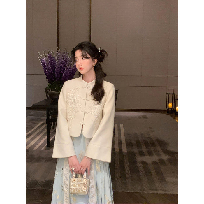 Improved horse face skirt baby blue sold out without replenishment / L
