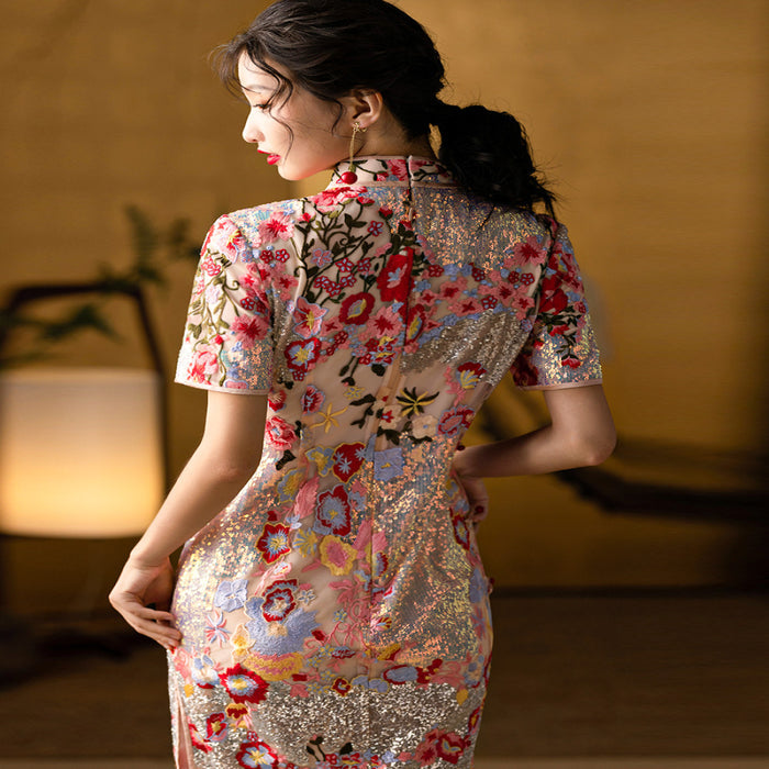 Dear Peony Huayan 2025 New Qipao Wedding High End Temperament Toast Dress Bridal Dress image 2