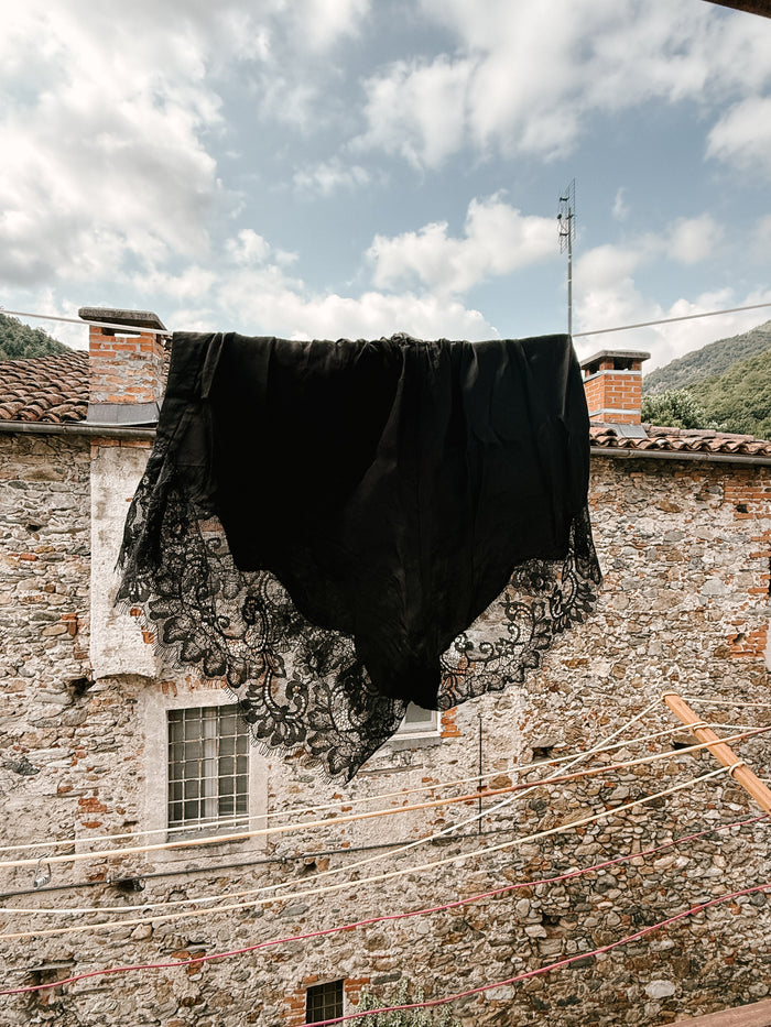 Asti Eco Silk Lace Shorts Black