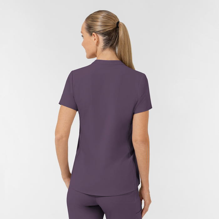 AURA Women's Allure V-Neck 2 Pocket Scrub Top - Dusk back