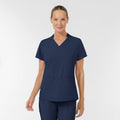 AURA Women's Allure V-Neck 2 Pocket Scrub Top - Navy
