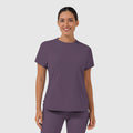 AURA Women's Captivate Crew Neck Tuck-in Scrub Top - Dusk
