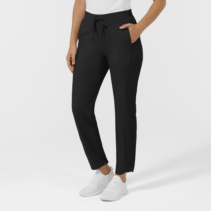 AURA Women's Glide Tapered Scrub Pant - Black side