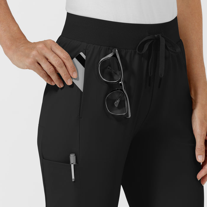 AURA Women's Grace Bootcut Scrub Pant - Black