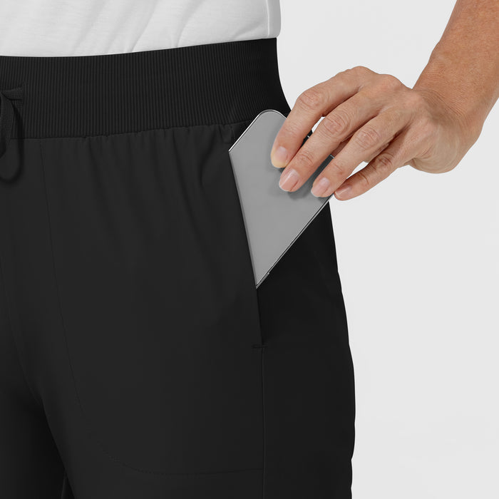 AURA Women's Grace Bootcut Scrub Pant - Black