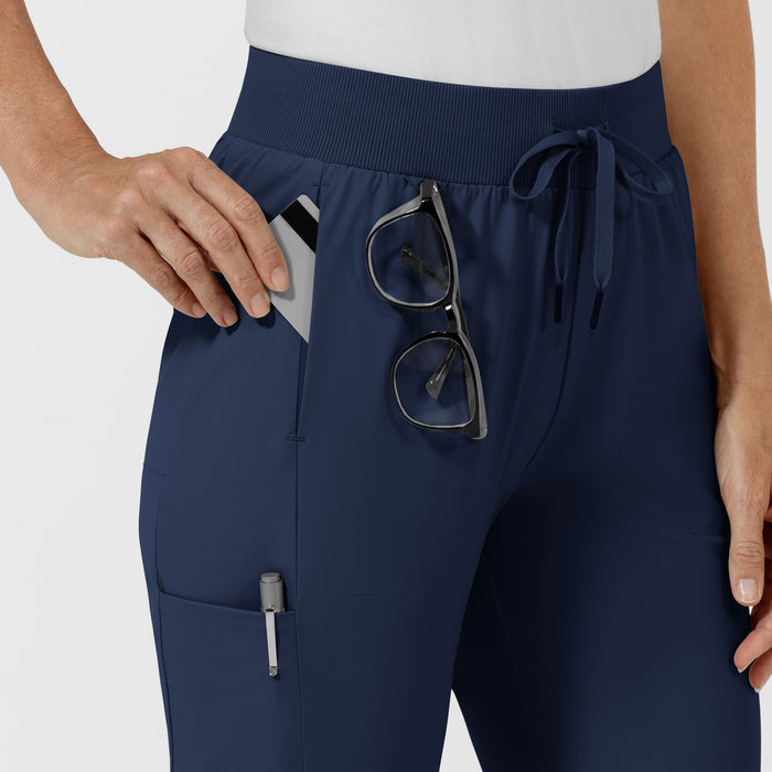AURA Women's Grace Bootcut Scrub Pant - Navy