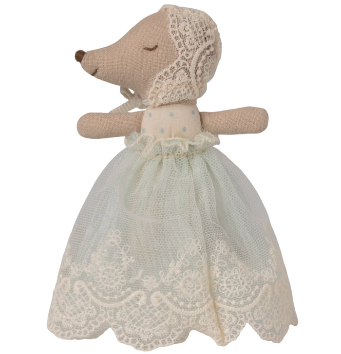 Baby Mouse in Gown - Mint