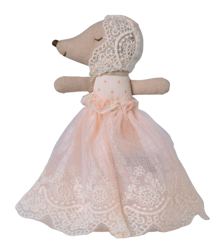 Baby Mouse in Gown - powder