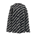 BALENCIAGA BLACK & WHITE OVERSIZED GRAPHIC UNISEX TUNIC SWEATER - SIZE L