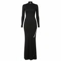 BALENCIAGA COLLECTABLE SPANDEX LOGO GOWN - SIZE 38