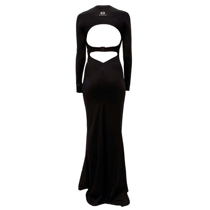 BALENCIAGA COLLECTABLE SPANDEX LOGO GOWN - SIZE 38