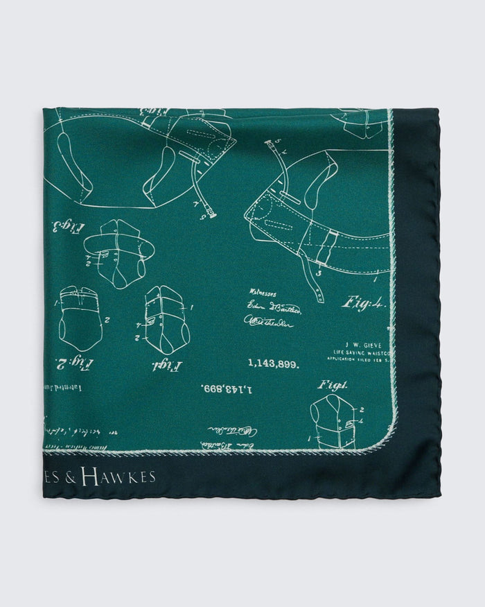 Barne Silk Life Jacket Pocket Square Teal