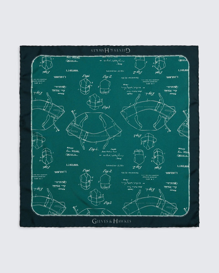 Barne Silk Life Jacket Pocket Square Teal
