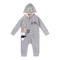 Be Free Balloon Bear Baby Hooded Zipper Jumpsuit (Organic Jersey)