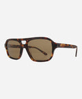 Sunglasses with tortoiseshell frame and brown lenses on a white background #color_tortoise