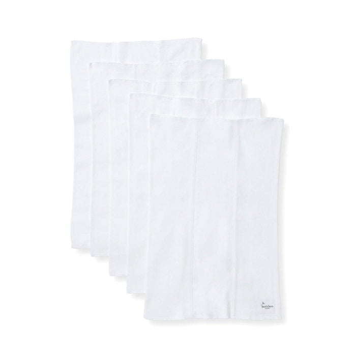 Bee Essential Set of 5 Burp Cloths: Cloud / One Size