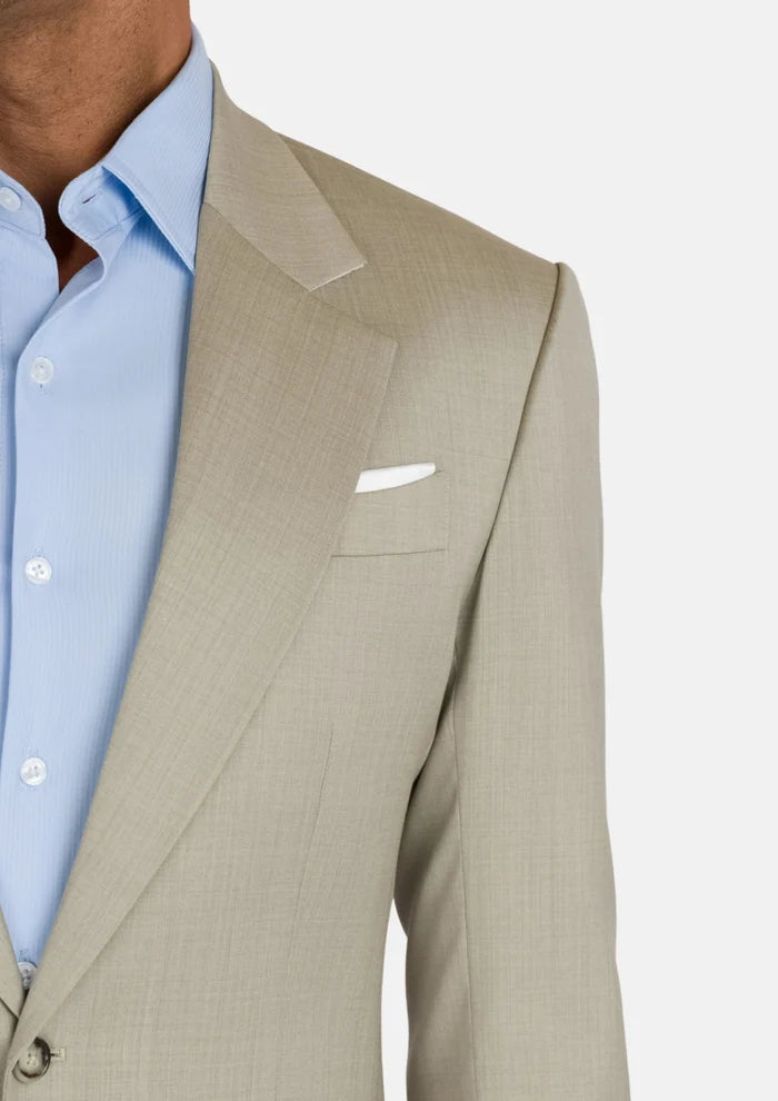 Beige Sandstone Italian Wool Jacket - SARTORO