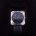 BELL & ROSS DIAMOND WATCH EAGLE QUARTZ 39MM CORDON BLEU