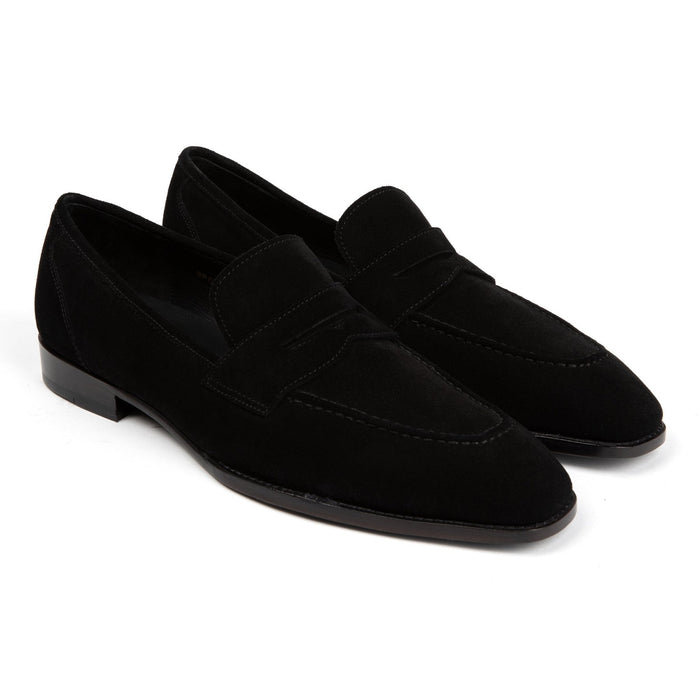 Belmont Penny Loafer // Velvet Noir Black Suede - SARTORO