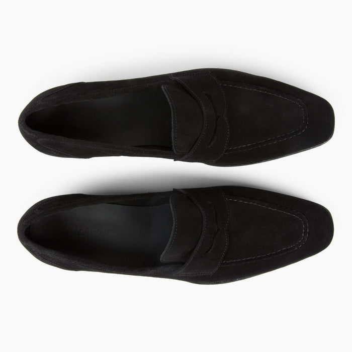 Belmont Penny Loafer // Velvet Noir Black Suede - SARTORO