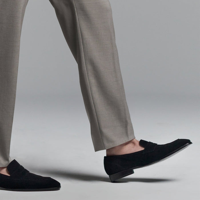 Belmont Penny Loafer // Velvet Noir Black Suede - SARTORO