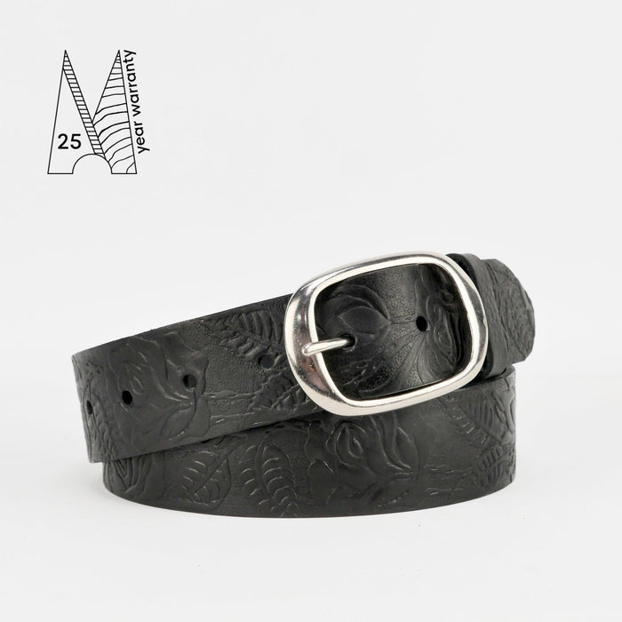 Belt 1 1/2 Rose & Leaf Painted: Description:Belt 1 1/2 Rose &amp; Leaf Painted
To choose your buckle, make a selection from t