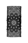 Black Paisley EZ Tube: Black Bandana Paisley DesignLight Weight Multifunctional TubeUPF 45+REFLECTIVE TAGPolyester Cotton Ble