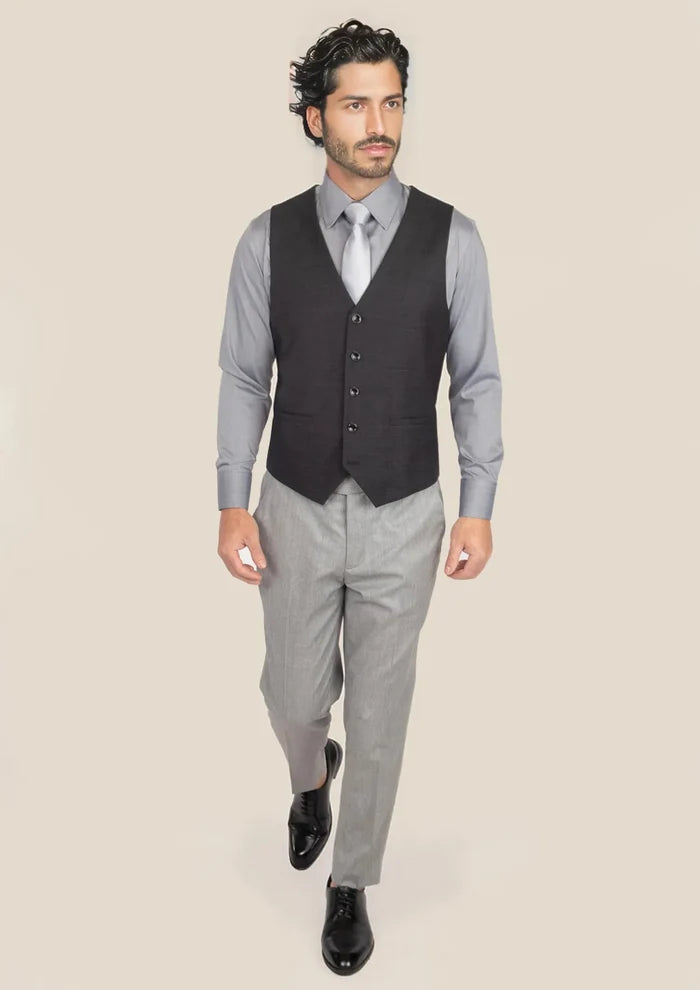 Black Pindot Vest - SARTORO