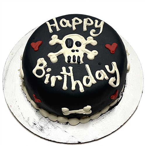Black Skull Dog Cake