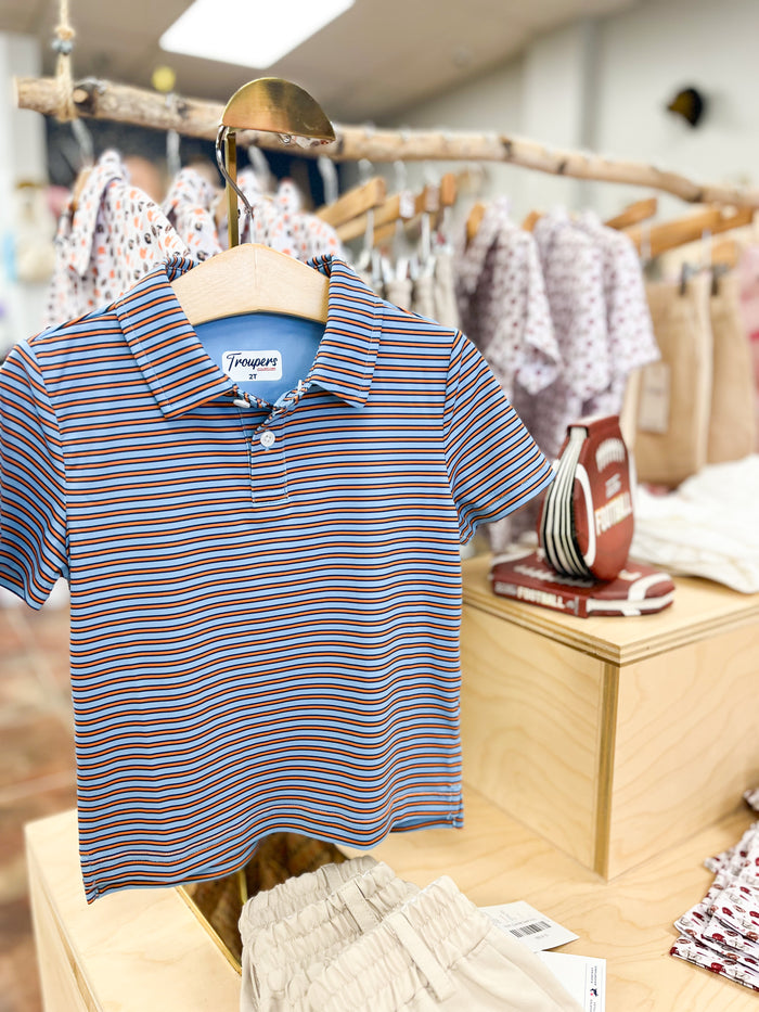 Blue and Orange Heritage Polo