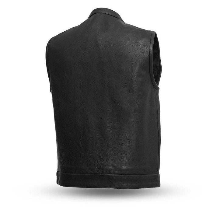 Born Free Black Stitching Vest: Embrace the spirit of the open road with the Born Free Leather Vest