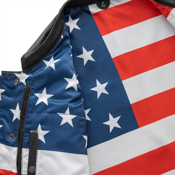 Born Free Black Stitching Vest: Embrace the spirit of the open road with the Born Free Leather Vest