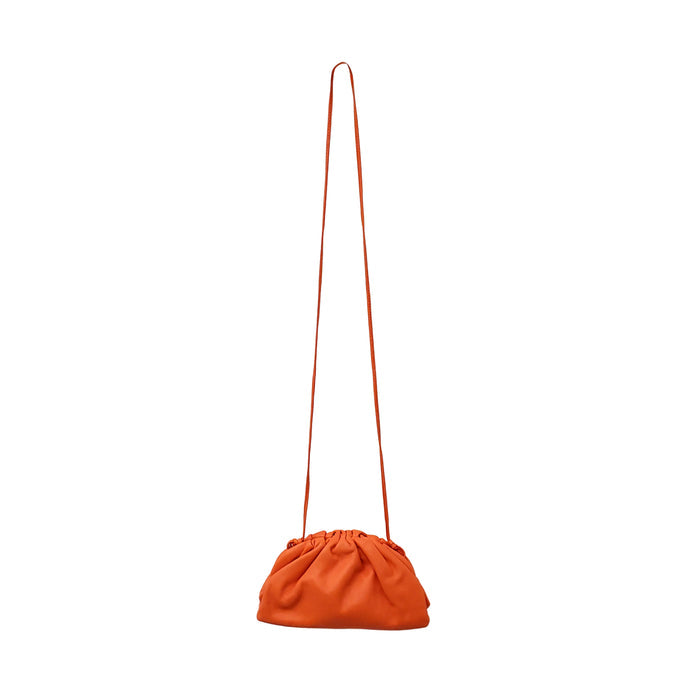 BOTTEGA VENETA ORANGE LEATHER POUCH CROSSBODY BAG