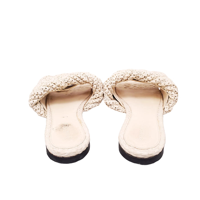 BOTTEGA VENETA WOVEN FABRIC MULES - SIZE 37.5