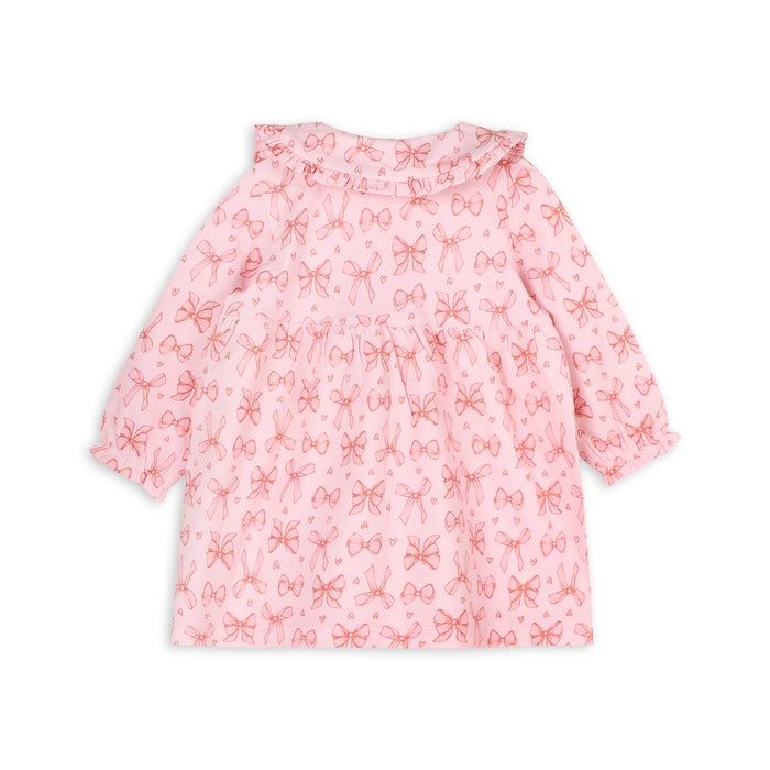 Bows Baby Dress & Bloomer Set (Organic Jersey)
