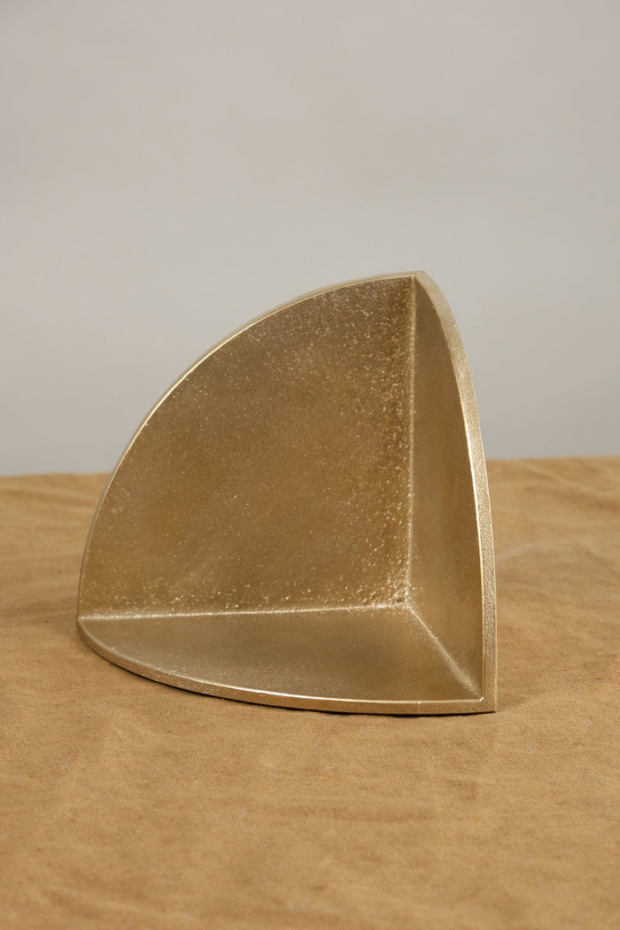 S/N Home Objects Brass Bookend Brass / 4.75" W X 4.75" D X 4.75" H