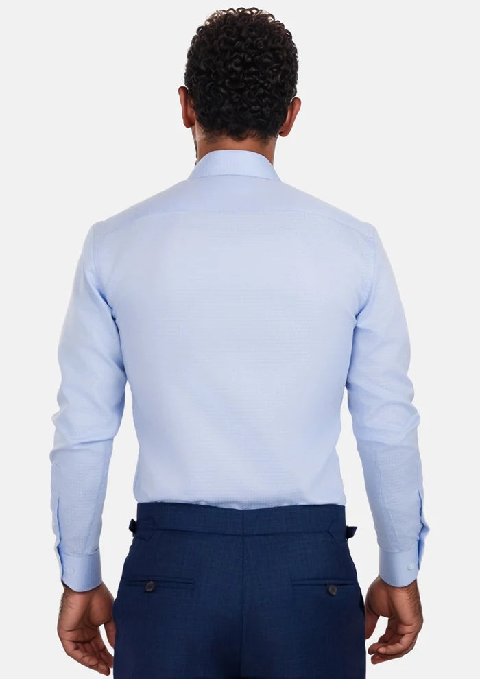 Light Blue Dotted Shirt - SARTORO