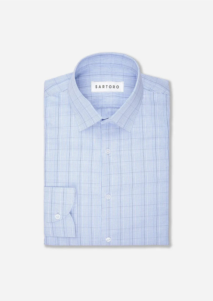 Breeze Blue Glen Check Shirt