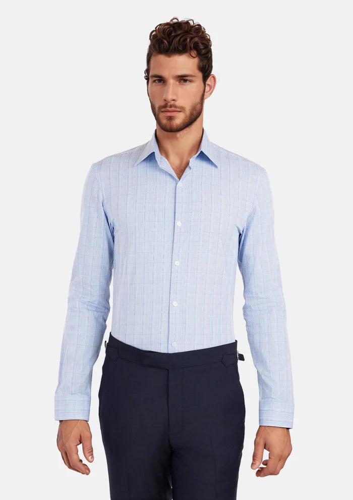 Blue Glen Plaid Shirt - SARTORO