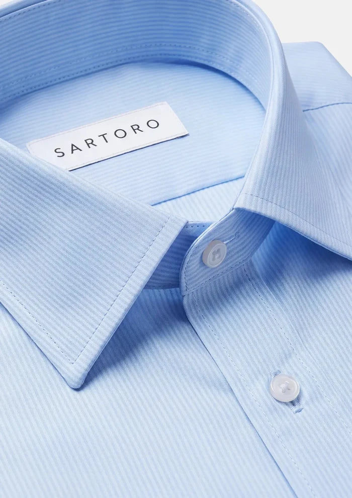 Breezy Blue Bamboo Shirt - SARTORO