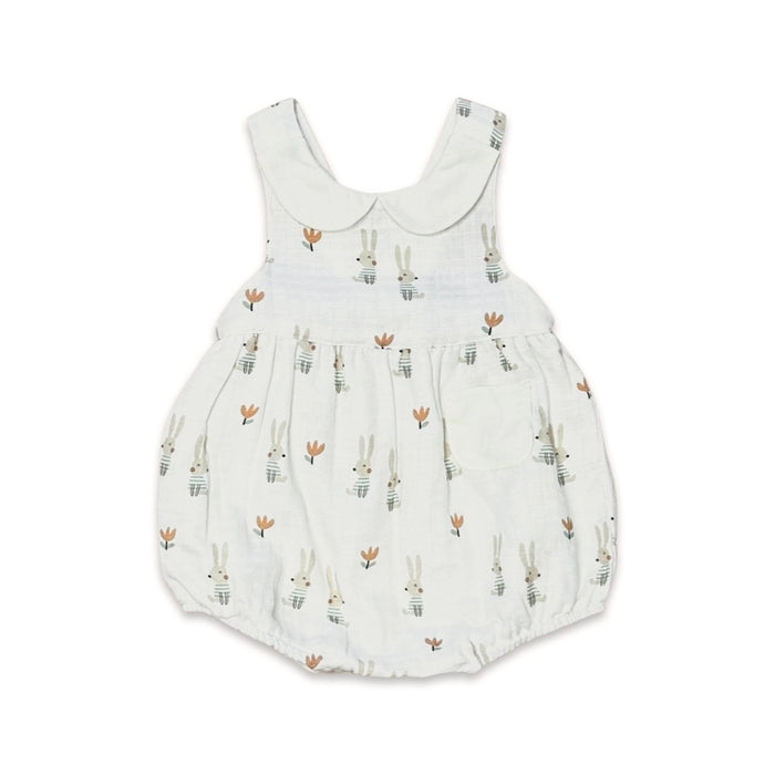 Bunny Peter Pan Bubble Baby Romper (Organic Muslin)
