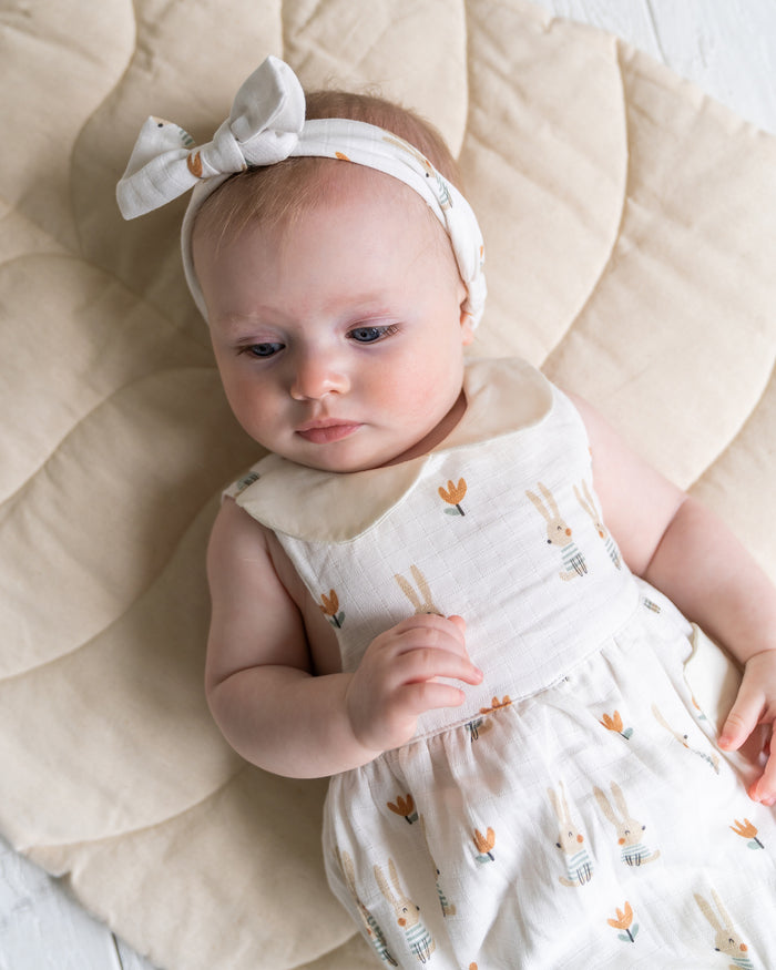 Bunny Peter Pan Bubble Baby Romper (Organic Muslin)