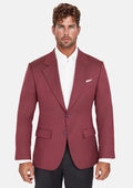Burgundy Herringbone Ellis Jacket - SARTORO