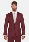Burgundy Herringbone Ellis Suit - SARTORO