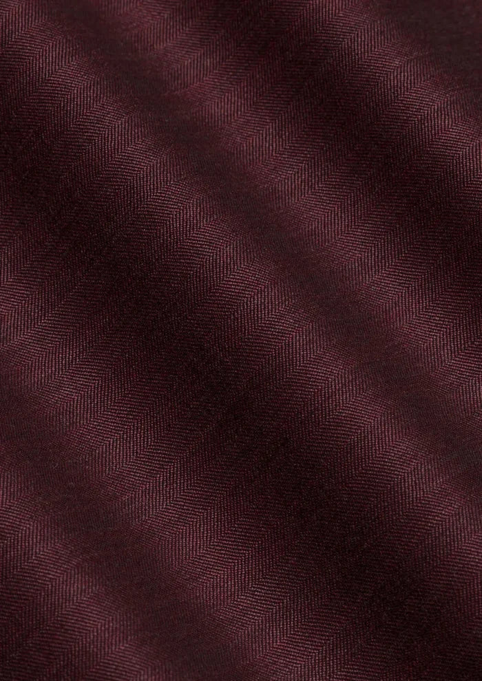 Burgundy Herringbone Vest - SARTORO