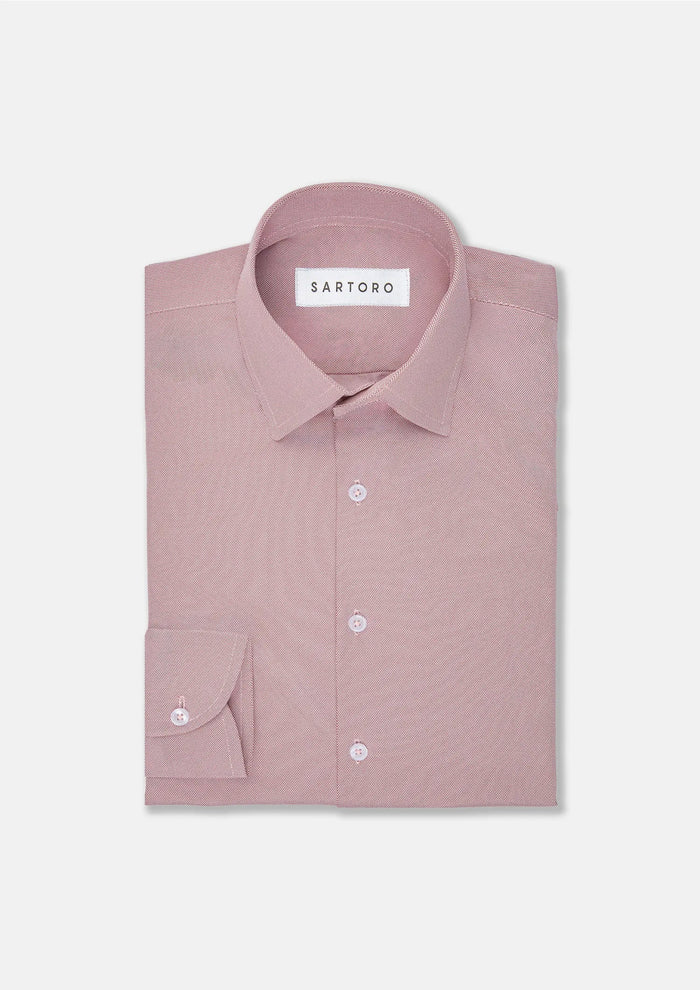 Textured Burgundy Shirt - SARTORO